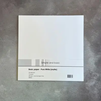 Simple and basic "Basic Paper - Pure White (matte) SBB002