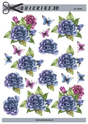 3D ark Quickies 2 flotte lilla blomster