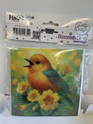 Diamond painting kort forårsmelodi 15 x 15cm