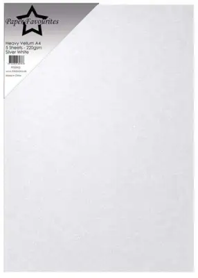 Paper Favourites Heavy Vellum Paper "Silver White" PFSS902