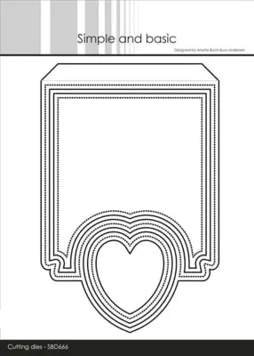 Simple and Basic dies "A6 Heart Card front" SBD666