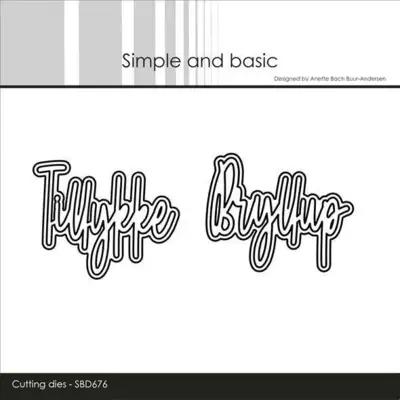 Simple and Basic dies "Tillykke / Bryllup" SBD676