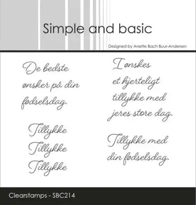 Simple and basic Clearstamp "Danish texts" SBC214