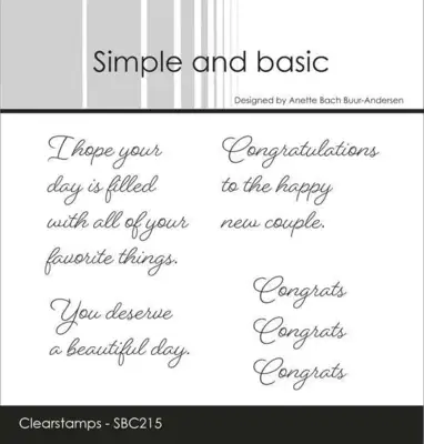 Simple and basic Clearstamp "English texts" SBC215