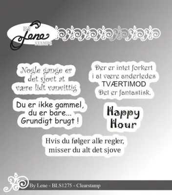 BY Lene Clearstamp "Danske tekster" BLS1275