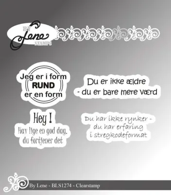 BY Lene Clearstamp "Danske tekster" BLS1274