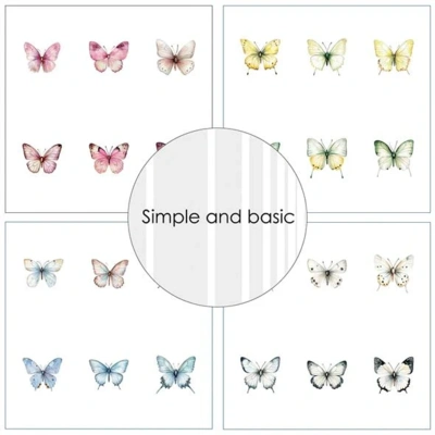 Simple and Basic Design Papers "Beautiful Butterflies" SBP767