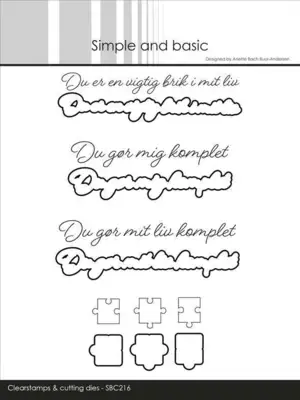 Simple and basic Clearstamp & dies "Danske tekster" SBC216