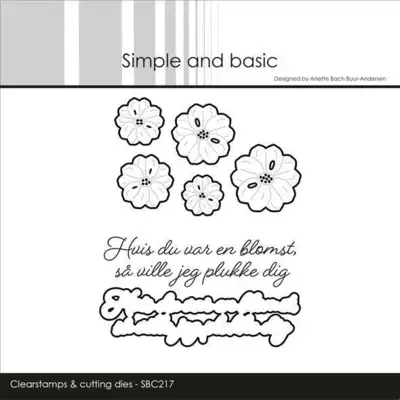 Simple and basic Clearstamp & dies "Danske tekster" SBC217