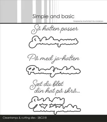 Simple and basic Clearstamp & dies "Danske tekster" SBC218