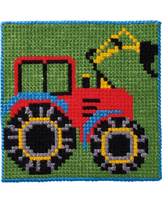Børnestramaj Traktor, 25x25cm