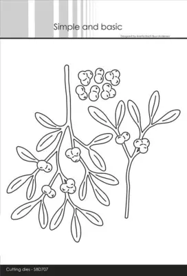 Simple and Basic dies "Beautiful Mistletoe MEGA" SBD707