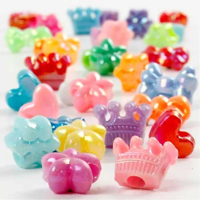 Figurperler 10mm, hulstr. 3mm, 65g