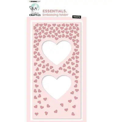 Studio Light Embossingfolder + Dies "Slimline Hearts" CCL-ES-EMB13