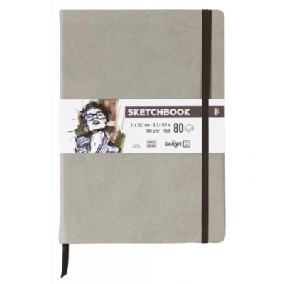 SKETCHBOOK A4 80SH 140G TAUPE / grå