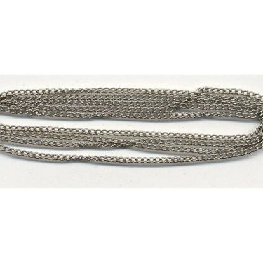 Metalkæde sølvfarvet 1,9mm, 100cm