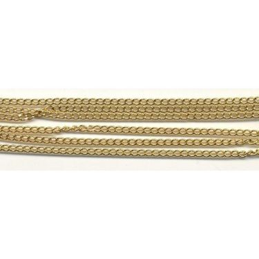 Metalkæde guldfarvet 3mm, 100cm
