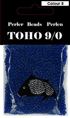 TOHO-perler blå 8