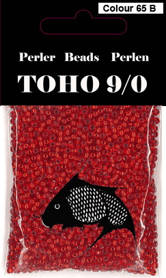 TOHO-perler rød 65B