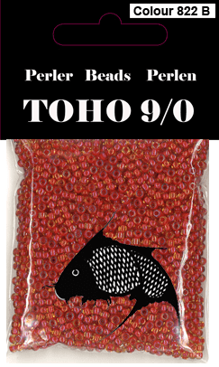 TOHO-perler rød 822B