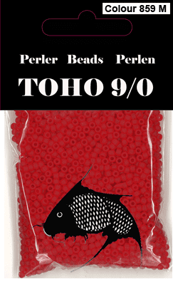 TOHO-perler rød 859M