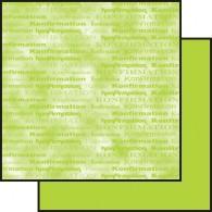 Karton m. tekst konfimation, marmoret, limegrøn