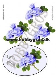 3D ark sølvbryllup, blomster