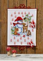 Julekalender Snemand og skovens dyr, 32 x 41cm