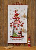 Julekalender Nisser i fyrtårn, 35 x 68cm