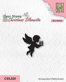 NS Clearstamp "Angel with present" CSIL020