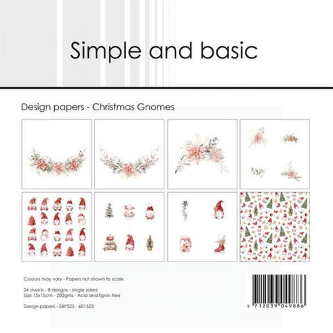 Simple and Basic Design Papers "Christmas Gnomes" SBP523