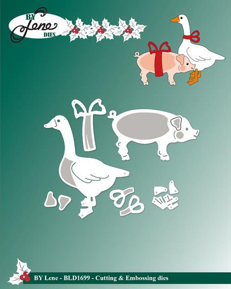 BY Lene Dies "Christmas Duck & Pig" BLD1699