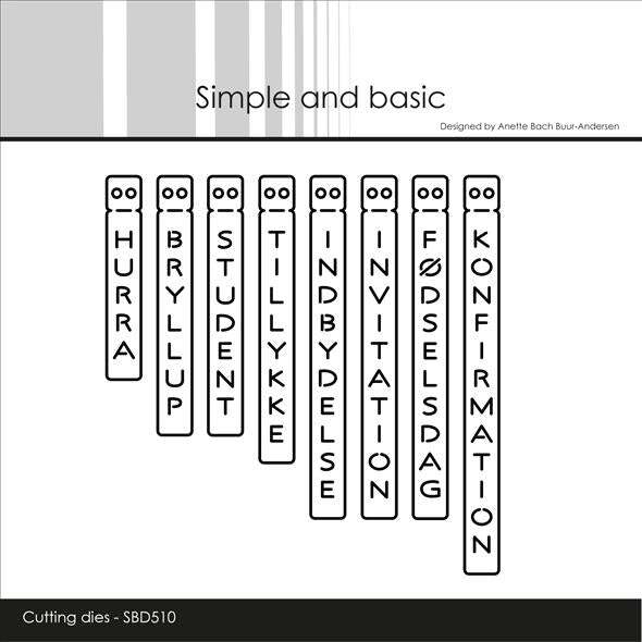 Simple and Basic die "Vertical texts" SBD510