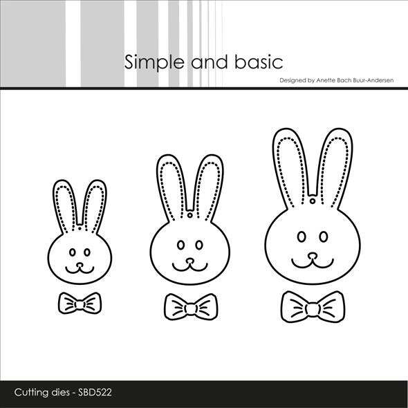 Simple and Basic die "Cute rabbits" SBD522