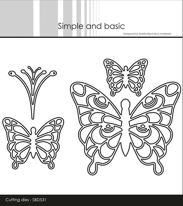 Simple and Basic die "Simple butterflies - Outline" SBD531