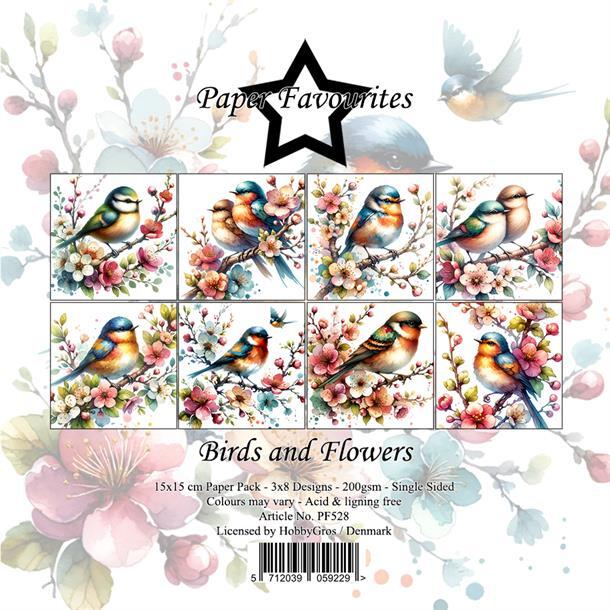 Paper Favourites Paper Pack 15x15cm "Birds and Flowers" PF528