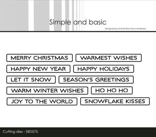 Simple and Basic die "All-in-one Plate - Merry Christmas" SBD575