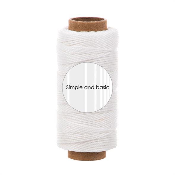Simple and basic Polyester Thread 50m "Soft white" SBA702