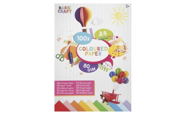 Kopipapir A4 80g. 100ark ass.