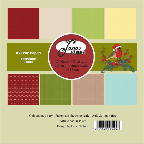 BY Lene Paperpad "Christmas Tones" 15x15cm, BLP069