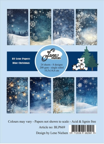 BY Lene Paperpad "Blue Christmas" A6, BLP669
