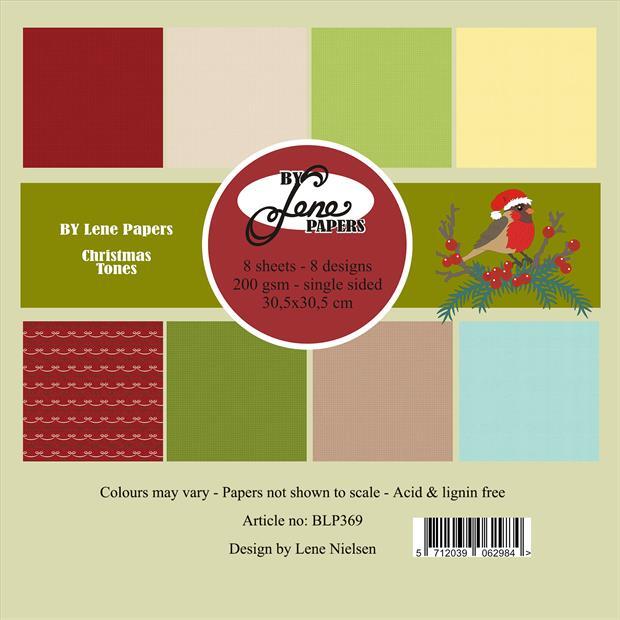 BY Lene Paperpad "Christmas Tones" 30,5x30,5cm, BLP369