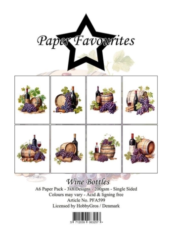 Paper Favourites Paper Pack "Wine Bottles" PFA599