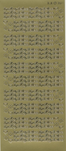 Sticker Indbydelse 3611 guld