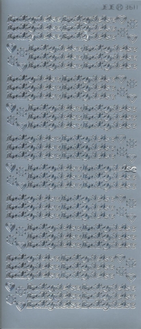 Sticker Indbydelse 3611 sølv