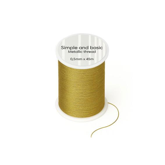 Simple and basic Metallic Thread "Gold" 45m SBA655