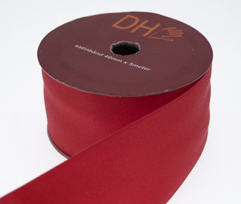 Satinbånd 40mm x 5m julerød