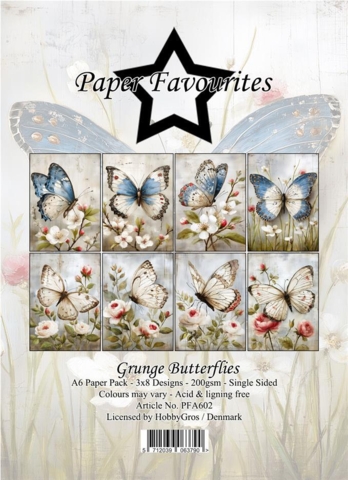 Paper Favourites Paper Pack "Grunge Butterflies" PFA602
