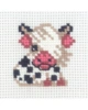 Børnebroderi ko 8x8cm