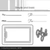 Simple and Basic dies & clearstamp "Gift tag with elegant edges" SBD706